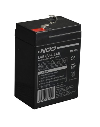 NOD LAB 6V4.5AH LEAD ACID...